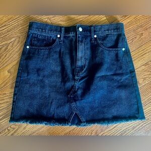 Madewell rigid denim A line mini skirt black size 29 NEW